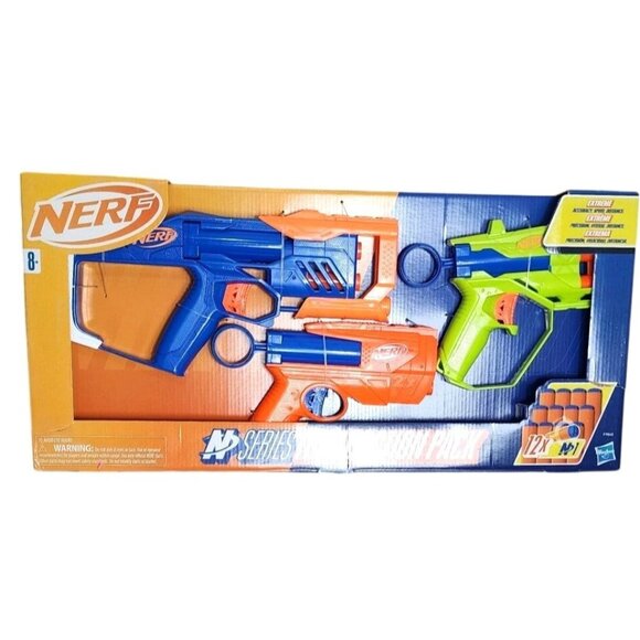 Nerf N Series Triple Action Pack – Toy Gun for Kids 8+ with Accuracy, Speed